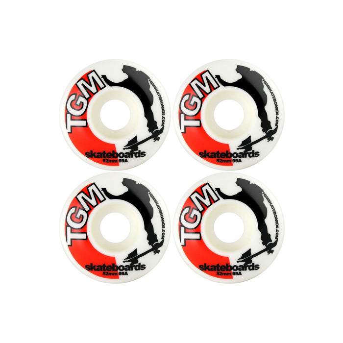 Core Skateboard Package 5.0" Trucks 52mm with White Wheels + Components (Metallic Red Hanger/White Base)