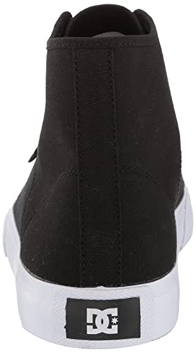 DC Men's Manual HI TXSE Skate Shoe, Black/White, 11