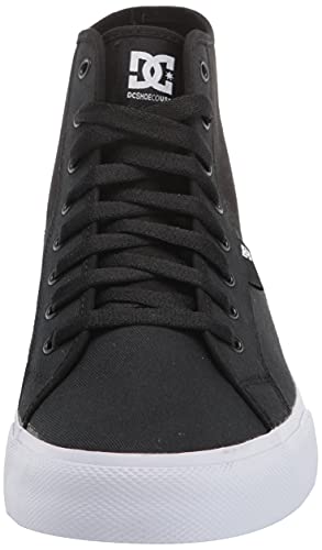 DC Men's Manual HI TXSE Skate Shoe, Black/White, 11
