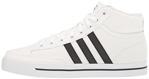 adidas Men's Retrovulc Mid Skate Shoe, White/Core Black/Grey Two, 12