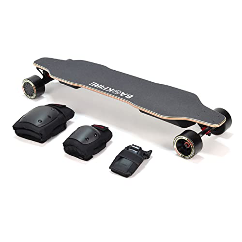 Backfire G2 Black Electric Longboard Skateboard with Protective Gear, Suitable for Adults & Teens Beginners, 5.2Ah/187Wh Battery, 11 to 12.5 Miles Range, 180 Days Warranty