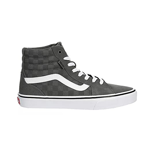 Vans Unisex Filmore Hightop Platform Sneaker - Tonal Checkerboard Grey/White 8.5