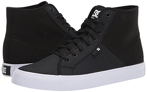 DC Men's Manual HI TXSE Skate Shoe, Black/White, 11