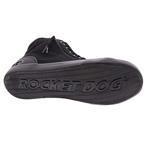 Rocket Dog Women's Jazzin HIGH Sneaker Skate Shoe, Black/Black Foxing, 7