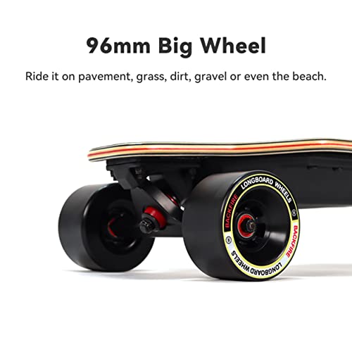 Backfire G2 Black Electric Longboard Skateboard with Protective Gear, Suitable for Adults & Teens Beginners, 5.2Ah/187Wh Battery, 11 to 12.5 Miles Range, 180 Days Warranty