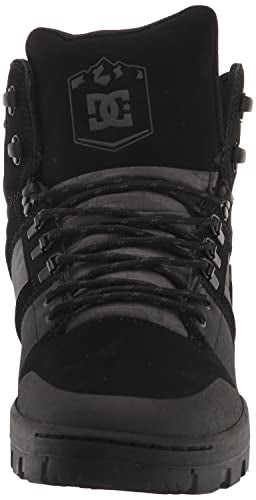 DC Men's Pure High-Top Water Resistant Boot Skate Shoe Snow, Black/Grey, 9
