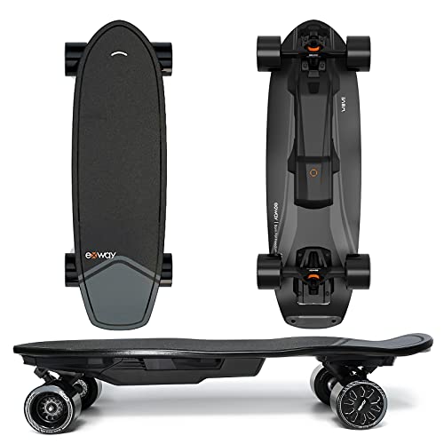EXWAY Wave Hub Electric Skateboard with Remote, Top Speed of 23 Mph, Quick-Swap Battery, 440 LBS Max Load, IP55 Waterproof, Cruiser for Adults & Teens