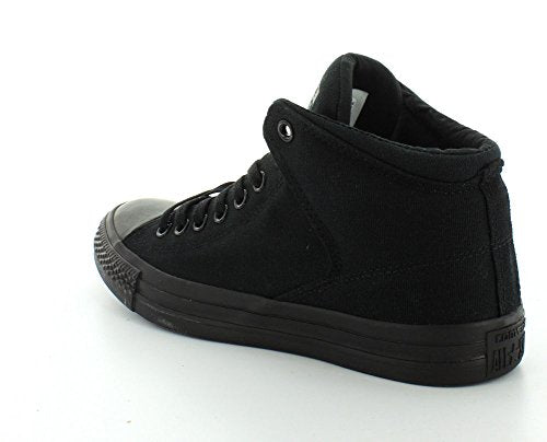 Converse Men's Street Canvas High Top Sneaker, Black/Black/Black, 13 M US
