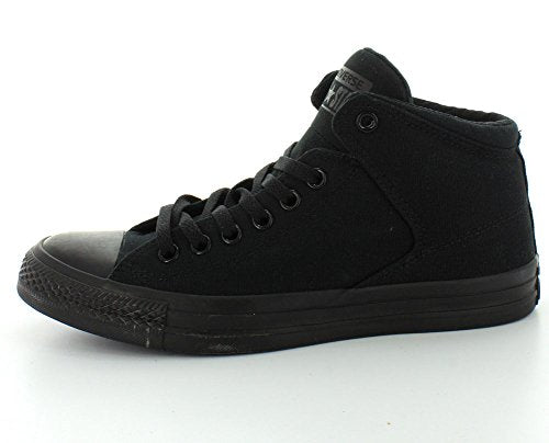 Converse Men's Street Canvas High Top Sneaker, Black/Black/Black, 13 M US