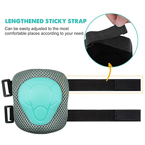 GIEMIT Kids Knee Pads Elbow Pads Ages 3-7 Toddler Boys Girls Kids, 6 in 1 Protective Gear Safety Set with Wrist Guard for Skating Cycling Scooter Bike Ski Skateboard Riding Sports