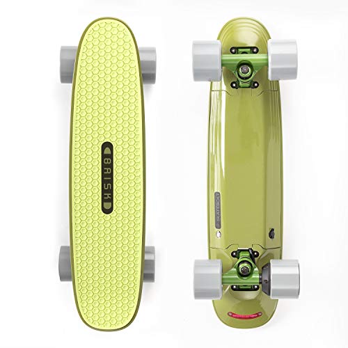 SKATEBOLT Brisk 24" Electric Skateboard for Kids and Teens, Top Speed 11 MPH, Max Range 7 Miles, A.I. Gravity Sensor Control,Self-Balanced Mini E-Cruiser Skateboard (Green)