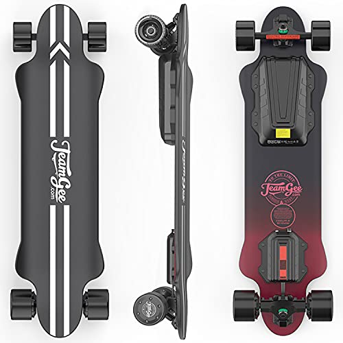 Teamgee H20 39" Electric Skateboard with Remote, 1200W Dual Motors, 18Miles Ranges, 26MPH Top Speed, 4 Speed Adjustment Longboards Skateboard Designed for Teens and Adults (7500mAh)