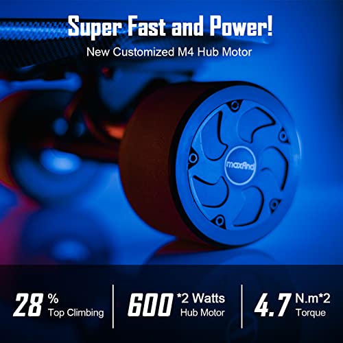 maxfind College Electric Skateboards with Remote Motorized Board Longboard for Teens 24 MPH Top Speed Portable 31 Inch MAX 2 PRO