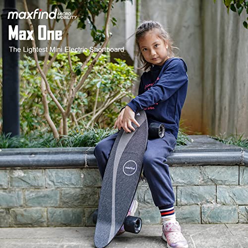 maxfind Entry-Level Electric Skateboards with Remote for Kids Teens Youth 15MPH Top Speed Lightweight 27 Inch MAX ONE