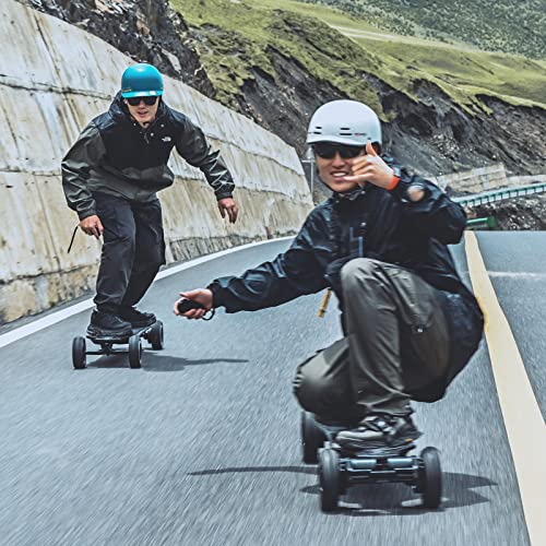 Exway Atlas Pro 2WD All-Terrain Off Road Electric Skateboards, Top Speed of 35 Mph, 24 Miles Range, 3200W Dual Motor, IP55 Waterproof, Professional Electric Longboard for Adults