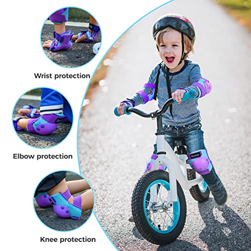 BOSONER Kids/Youth Knee Pad Elbow Pads for Roller Skates Cycling BMX Bike Skateboard Inline Rollerblading, Skating Skatings Scooter Riding Sports