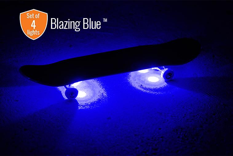 blue skateboard lights