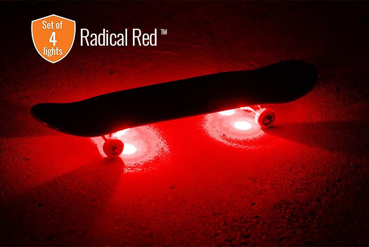 Skateboard underglow lights red