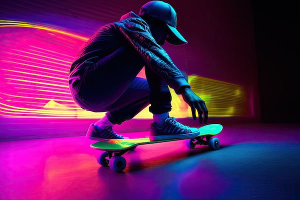 Aesthetic, vibe, night, black, dark, , skate, HD phone wallpaper