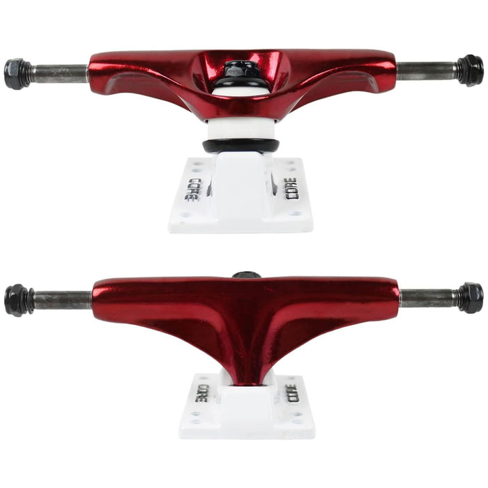 Core Skateboard Package 5.0" Metallic Red/White Trucks 52mm Black Wheels