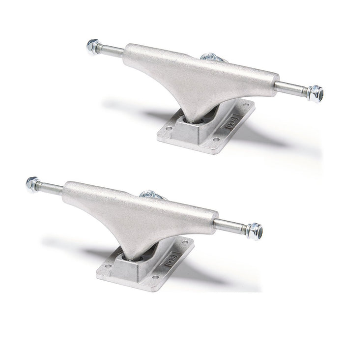 [CCS] Skateboard Trucks | Professional Grade | Steel | Sizes 109mm, 129mm, 139mm, 149mm, & 169mm | Raw Silver, Black | Set of 2 | 1" Mounting Hardware Included (Raw, 129mm (Fits 7.5"-7.75" Decks))