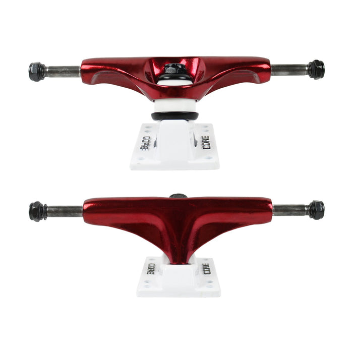 Core Skateboard Package 5.0" Trucks 52mm with White Wheels + Components (Metallic Red Hanger/White Base)