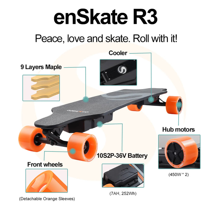 enSkate R3 Electric Skateboard and Longboard