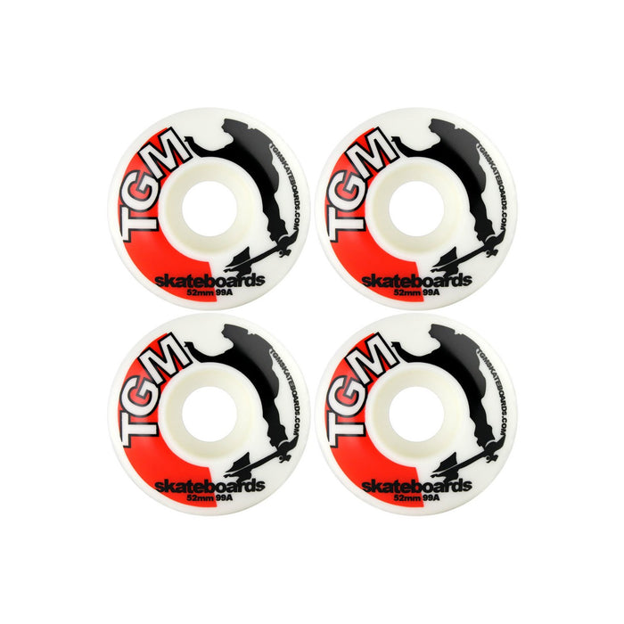 Core Skateboard Package 5.0" Trucks 52mm with White Wheels + Components (Metallic Red Hanger/White Base)