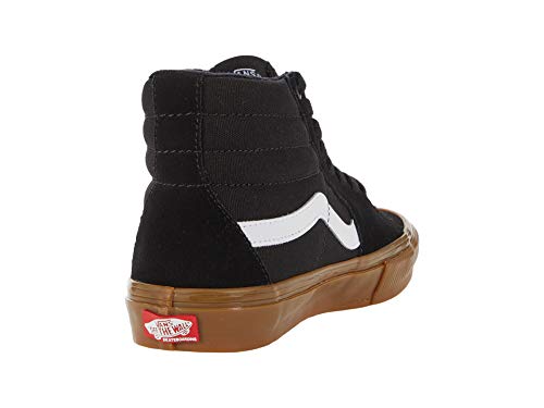 Vans Men's Skate Sk8 Hi Sneaker, Black/Gum, Size 8