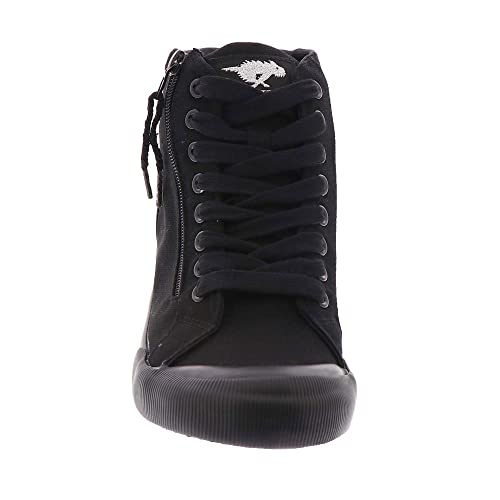 Rocket Dog Women's Jazzin HIGH Sneaker Skate Shoe, Black/Black Foxing, 7