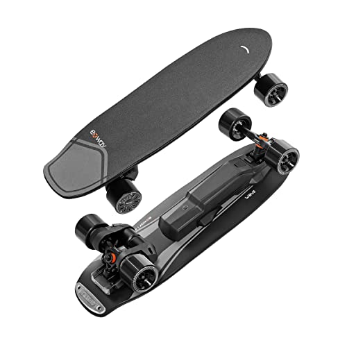 Exway Wave Belt 99Wh Electric Skateboards with Remote, Top Speed of 23 Mph, Quick-Swap Battery, 440 LBS Max Load, IP55 Waterproof, Mini Cruiser for Adults & Teens