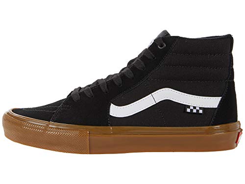Vans Men's Skate Sk8 Hi Sneaker, Black/Gum, Size 8