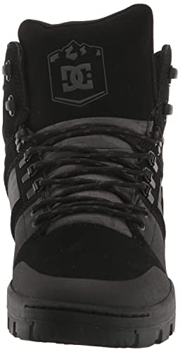 DC Men's Pure High-Top Water Resistant Boot Skate Shoe Snow, Black/Grey, 9