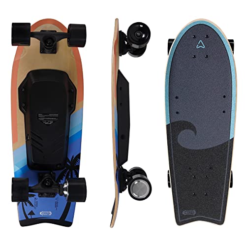 MEEPO Mini Q1 Electric Skateboard with Remote Control Electric Skateboard,200W*2 Hub-Motor,19 MPH Top Speed,7.5 Miles Range,3 Speeds Adjustment,6 Months Warranty (Sea Blue)