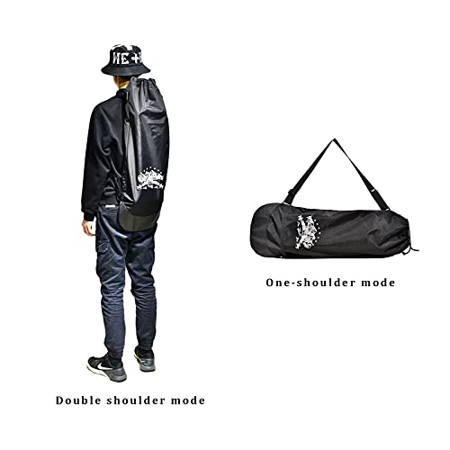 xxiaojun Skateboard Backpack Bag With Adjustable 2 Shoulder Straps，Foldable Water Proof Skateboard Carry Bags for Travel，Black Nylon Electric Skaeteboard Bag