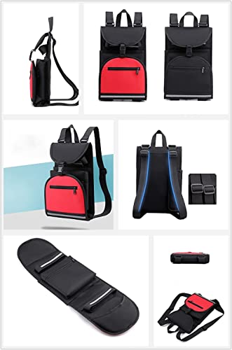 Abscalar Skateboard Backpacks Foldable Skateboard Bags for Men and Boys Black
