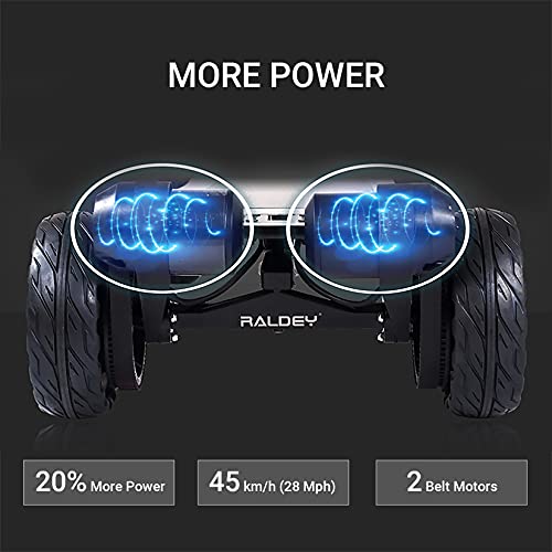 RALDEY V2 Carbon Fiber Off-Road Skateboard Electric Skateboard All Terrain Longboards with Remote 28MPH Top Speed 3000W Dual Belt Motor 19 Miles Range Suitable for Adults Teens