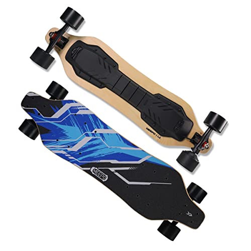 MEEPO Elelctric Skateboard 38 Inches Skateboard Top Speed 15.5Mph, 7.5 Mlies Range Suitable for Beginners (Blue)