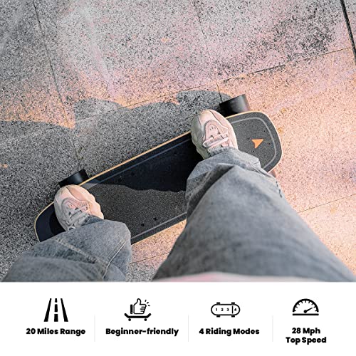 MEEPO Electric Skateboard with Remote, 28 MPH Top Speed, 20 Miles Range,330 LBS Load Capacity, Maple Cruiser for Adults and Teens, Mini5 ER