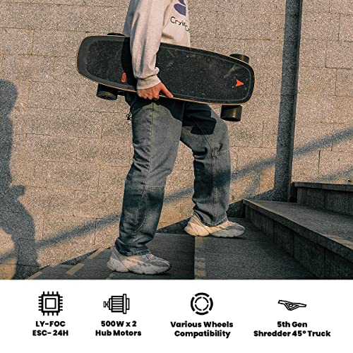 MEEPO Electric Skateboard with Remote, 28 MPH Top Speed, 20 Miles Range,330 LBS Load Capacity, Maple Cruiser for Adults and Teens, Mini5 ER