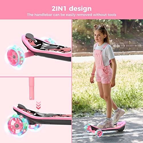 isinwheel Electric Skateboard for Kids Ages 6-14– The Popular Toy of The Year! One-of-a-Kind Design Scooter + Skateboards + Hours of Fun (Pink)